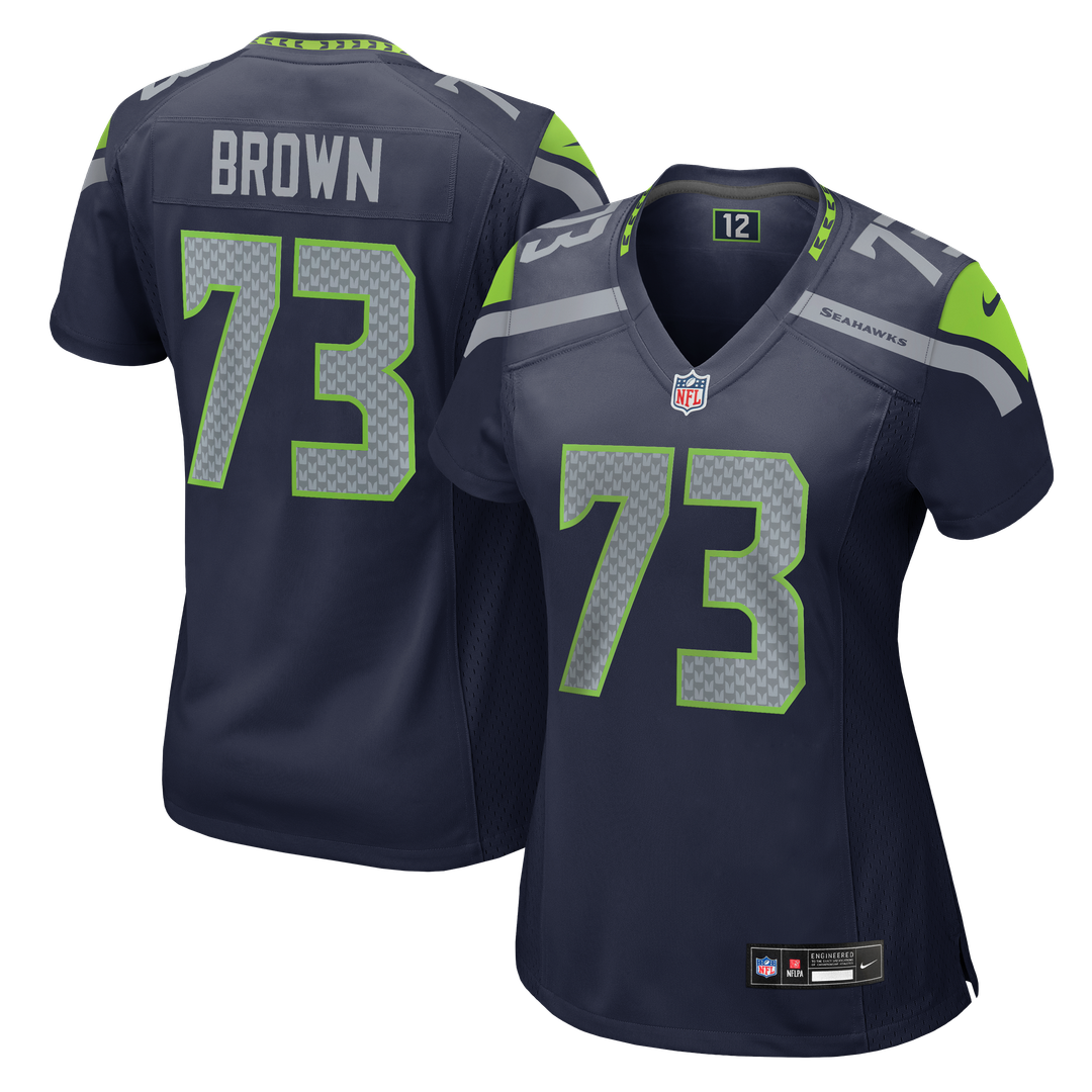 Logan Brown Seattle Seahawks Women's Team Game Jersey - College Navy