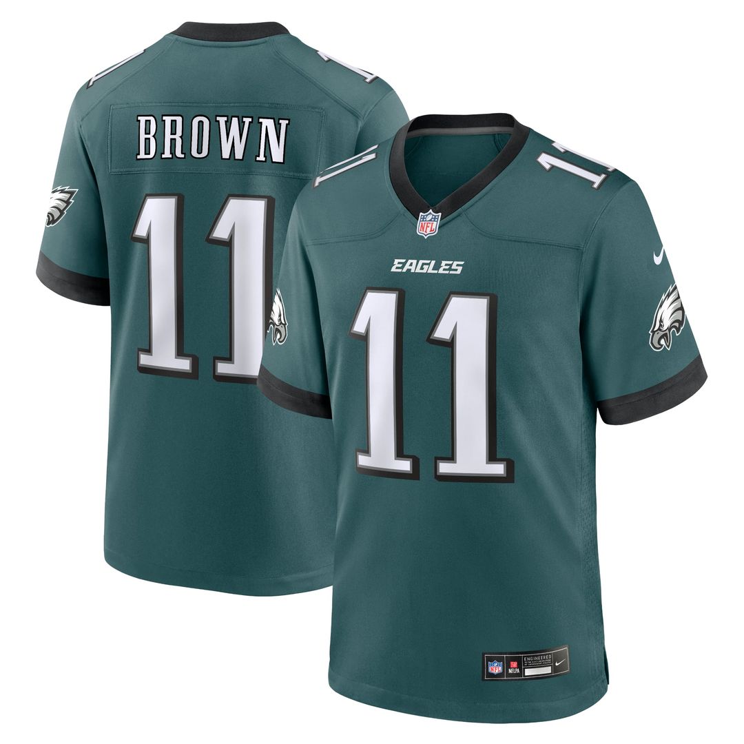 A.J. Brown Philadelphia Eagles Alternate Game Player Jersey - Kelly Green