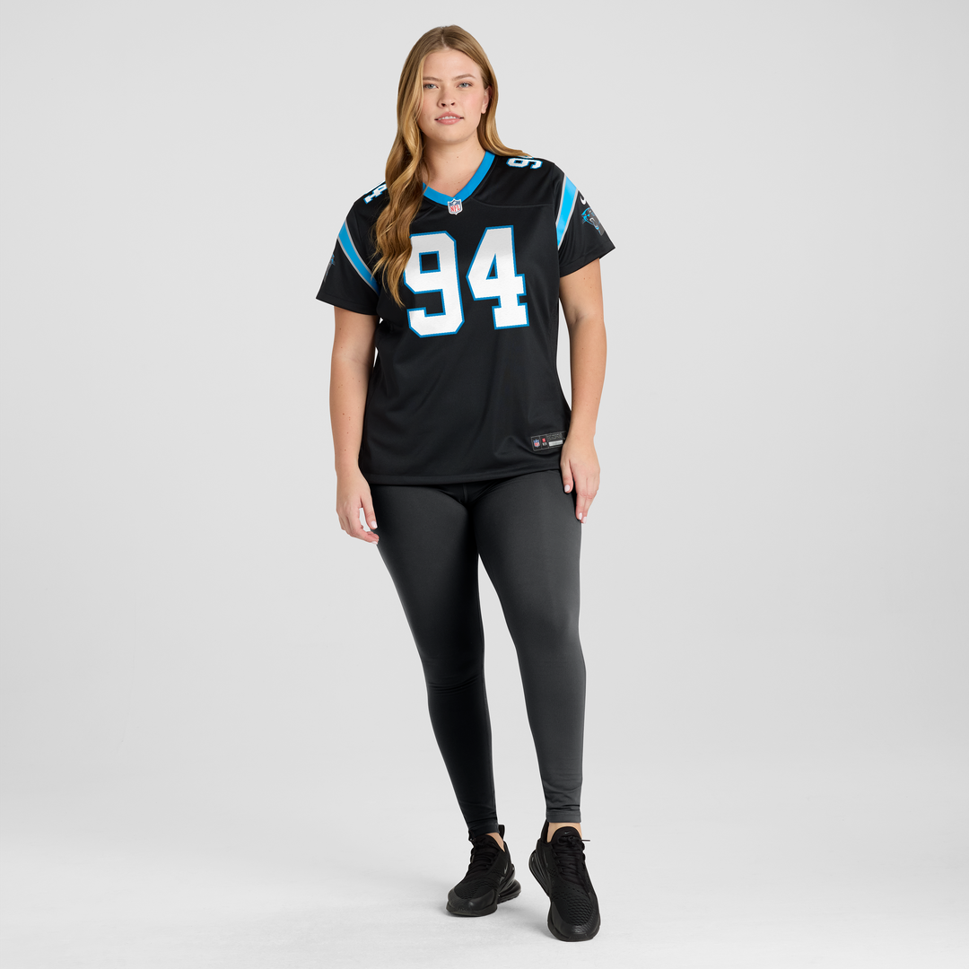 Aaron Hall Carolina Panthers Women's Team Game Jersey - Black
