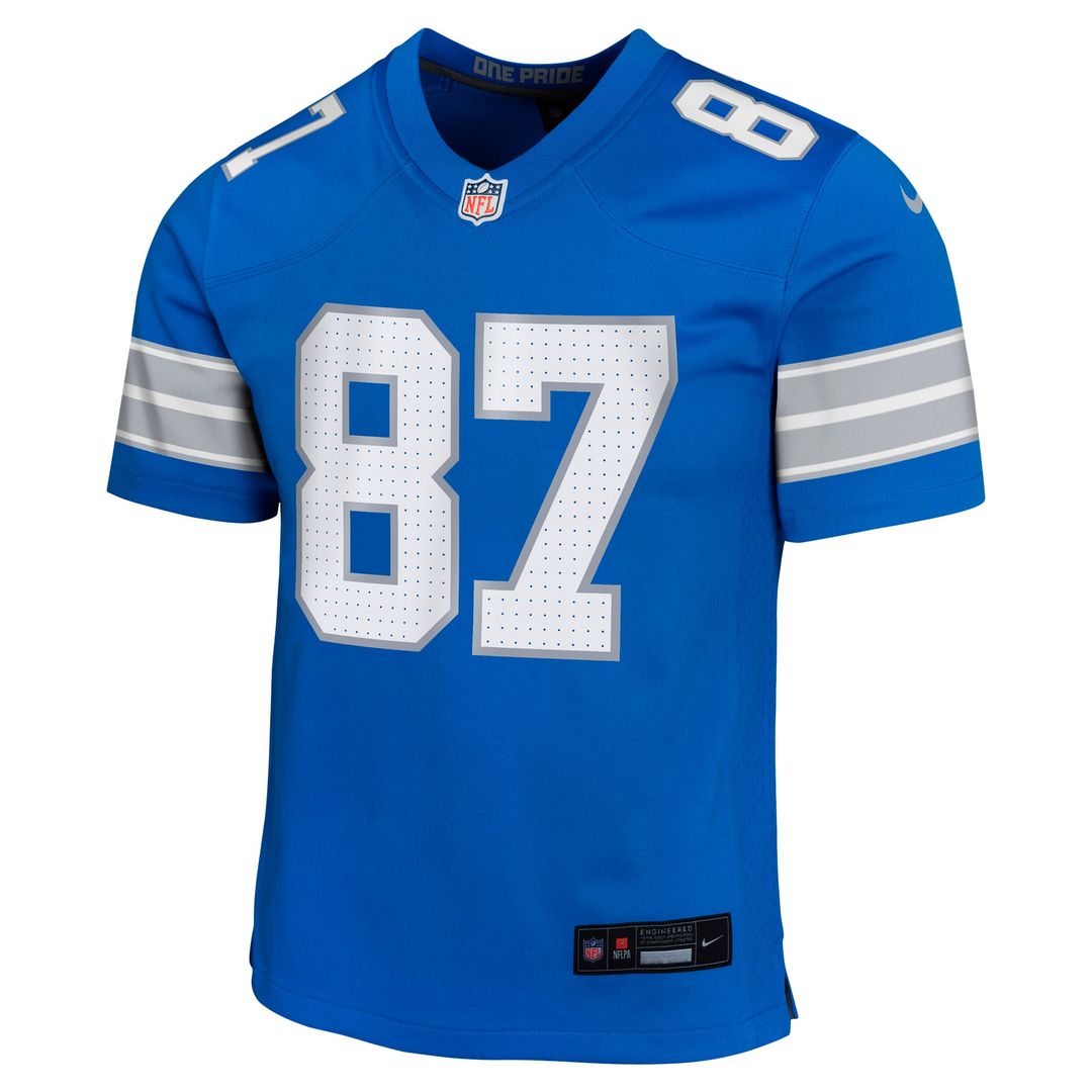 Sam LaPorta Detroit Lions Youth Game Jersey - Blue
