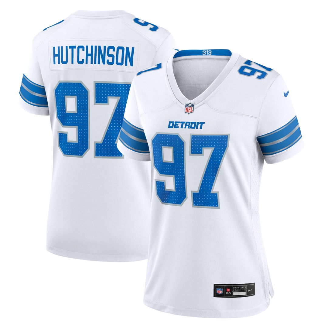 Aidan Hutchinson Detroit Lions Women's 2nd Alternate Game Jersey - Black