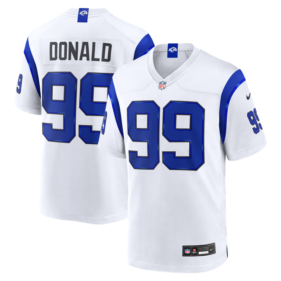 Aaron Donald Los Angeles Rams Fearsome White Game Jersey