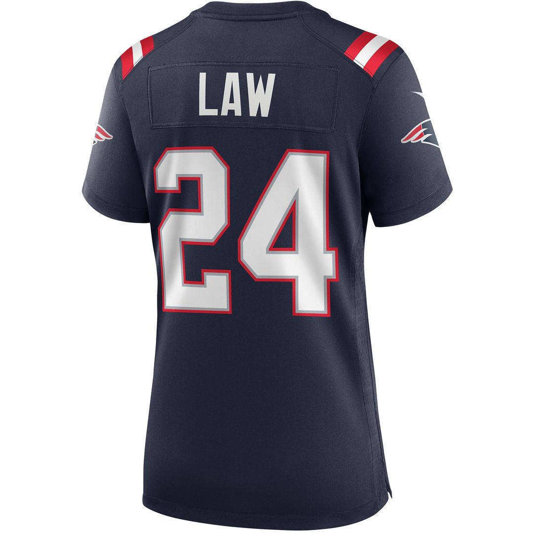 Ty Law New England Patriots Women's Game Retired Player Jersey - Navy