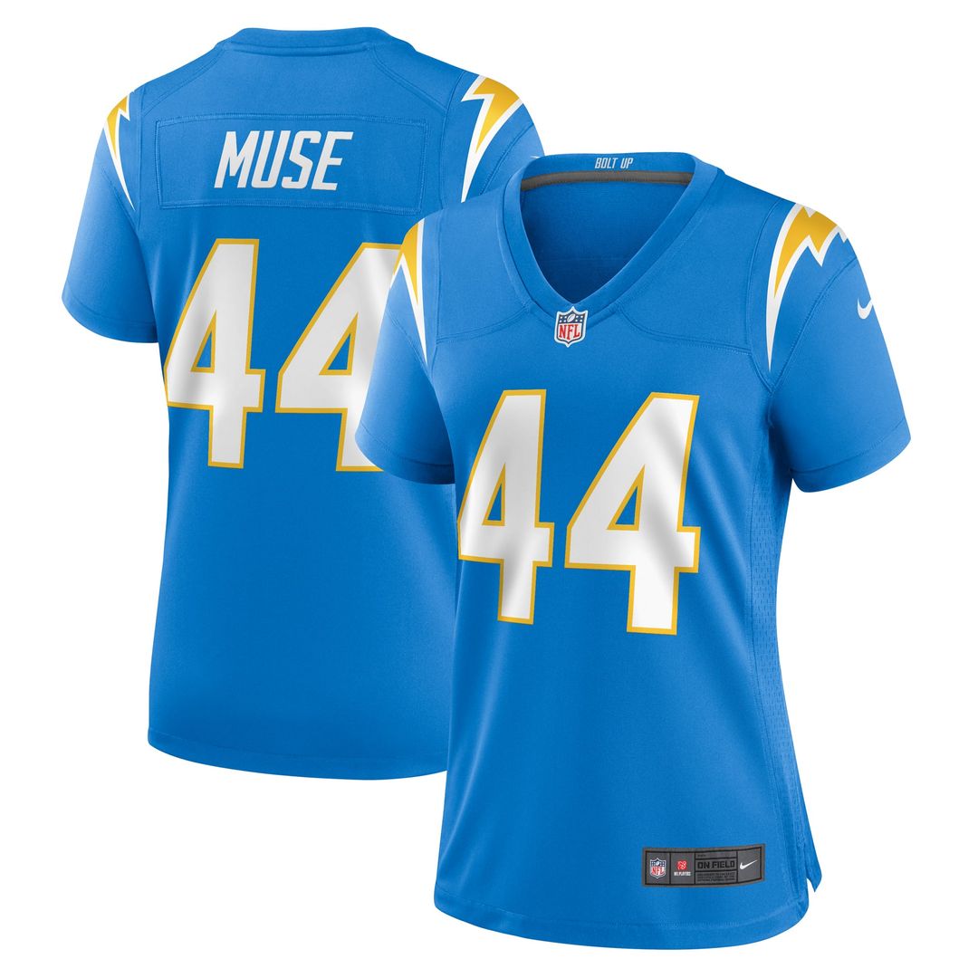 Tanner Muse Los Angeles Chargers Women's Team Game Jersey - Powder Blue