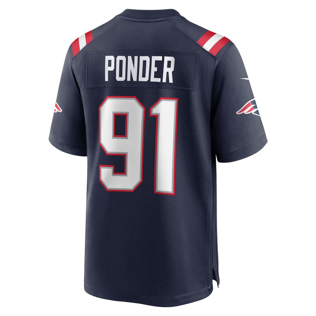 Elijah Ponder New England Patriots Team Game Jersey - Navy