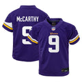 J.J. McCarthy Minnesota Vikings Toddler Game Jersey - Purple