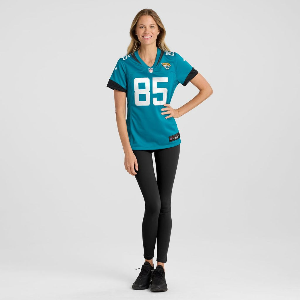 Brenton Strange Jacksonville Jaguars Women's Team Game Jersey - Teal