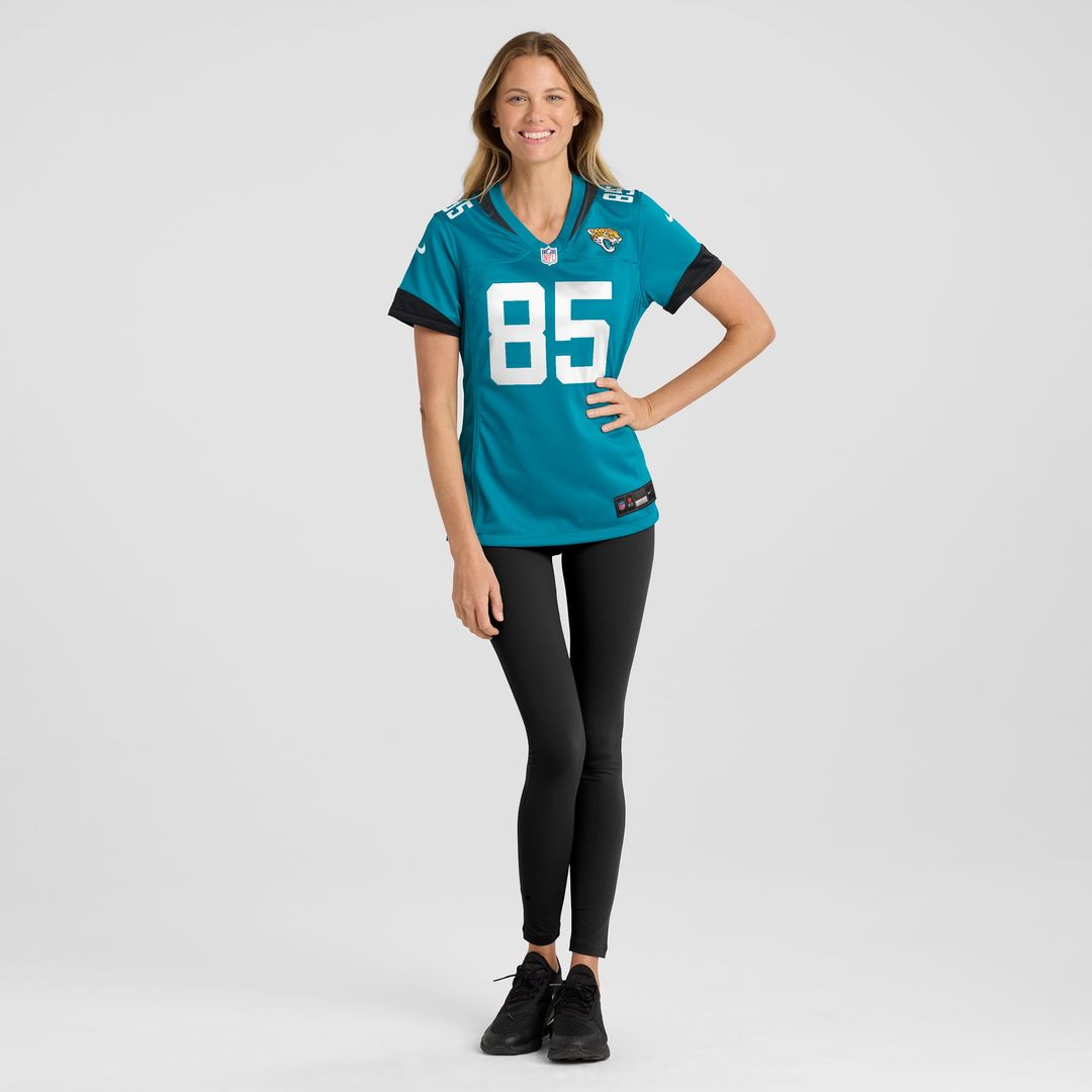 Brenton Strange Jacksonville Jaguars Women's Team Game Jersey - Teal