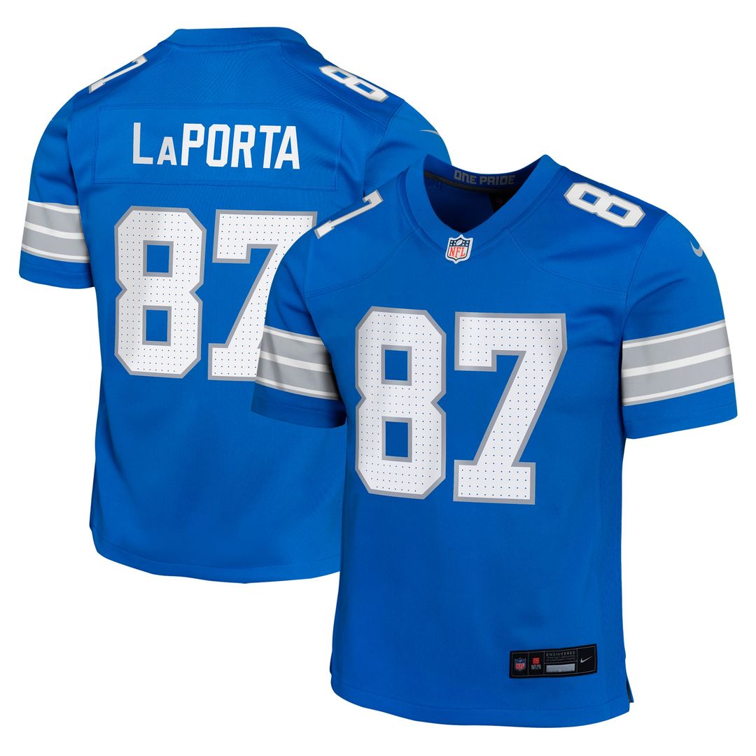 Sam LaPorta Detroit Lions Youth Game Jersey - Blue