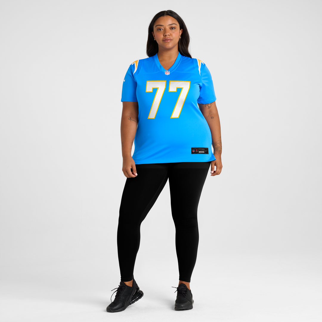 Travis Burke Los Angeles Chargers Women's Team Game Jersey - Powder Blue
