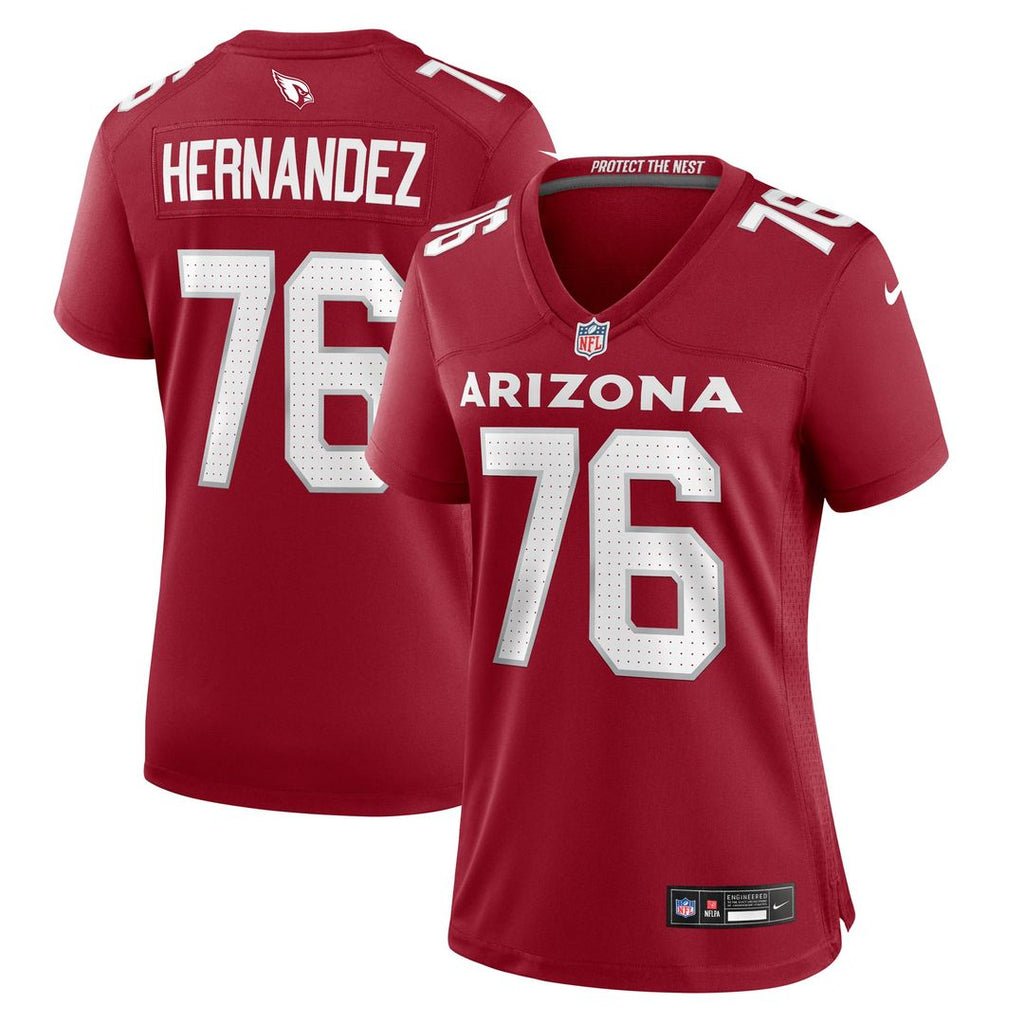 Will Hernandez Arizona Cardinals Women's Game Jersey - Cardinal