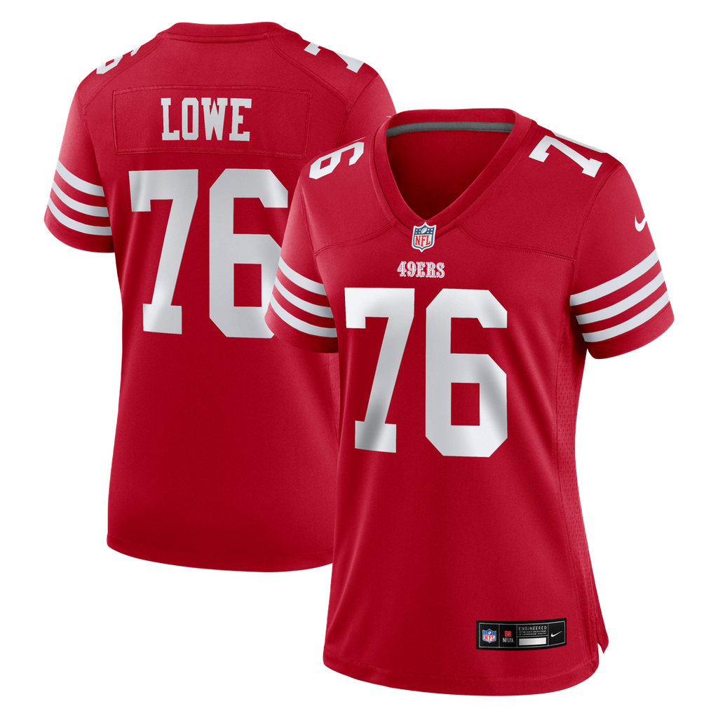 Vederian Lowe San Francisco 49ers Women's Team Game Jersey - Scarlet