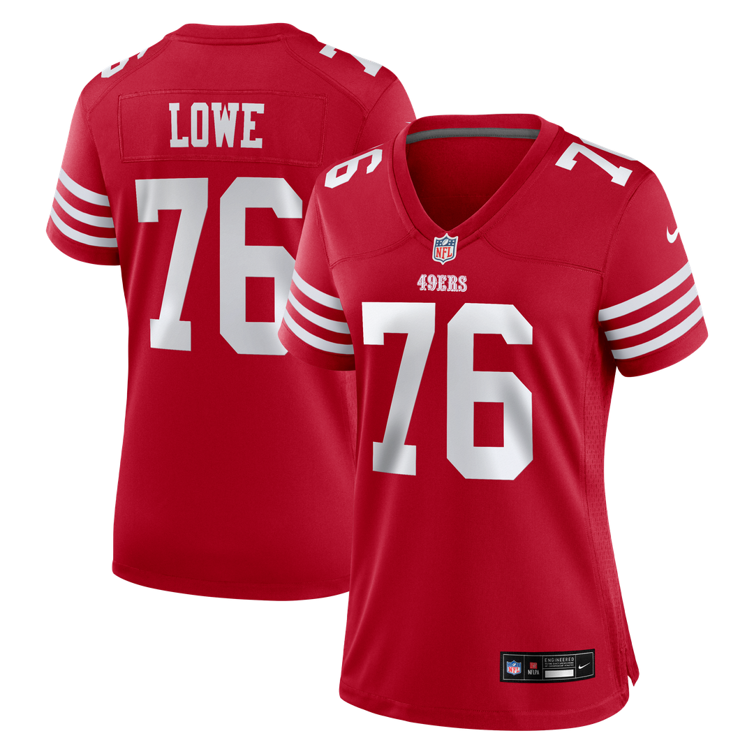Vederian Lowe San Francisco 49ers Women's Team Game Jersey - Scarlet