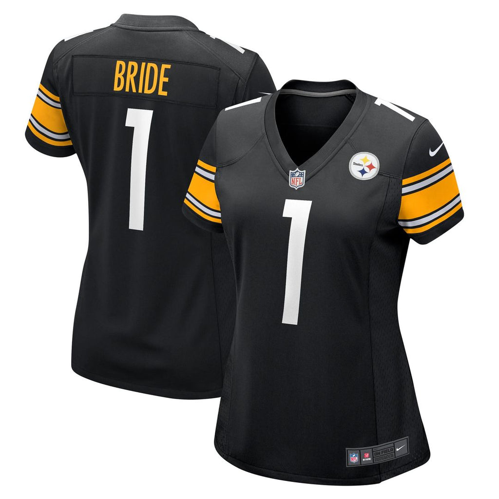 Number 1 Bride Pittsburgh Steelers Women's Game Jersey - Black
