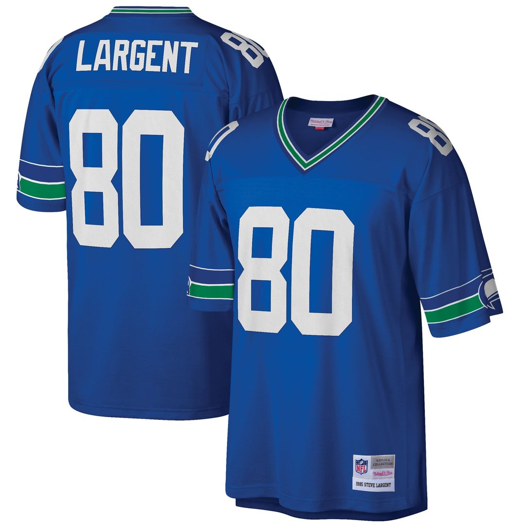 Steve Largent Seattle Seahawks Big & Tall 1985 Retired Player Replica Jersey - Royal