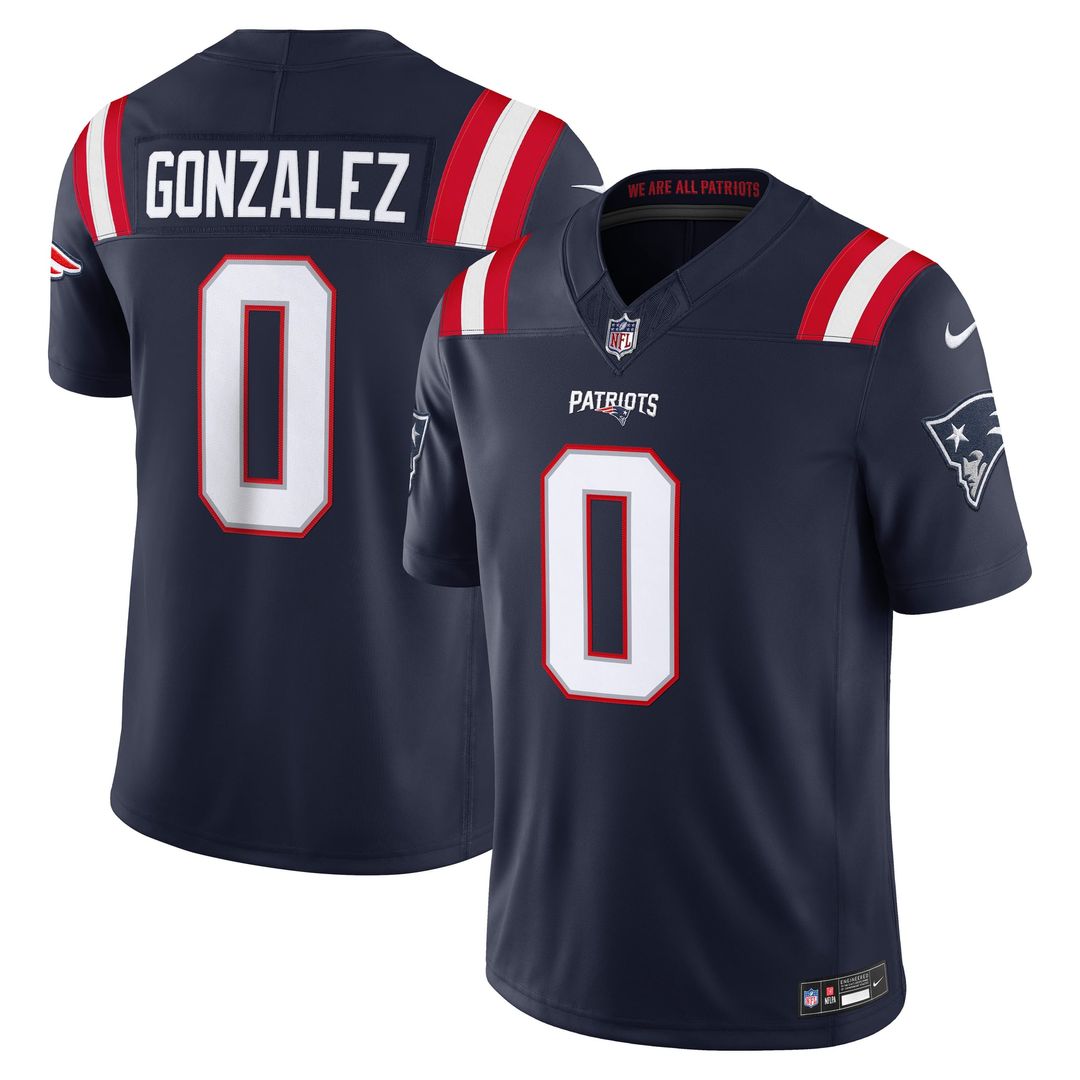 Christian Gonzalez New England Patriots Vapor F.U.S.E. Stitched Limited Jersey - White