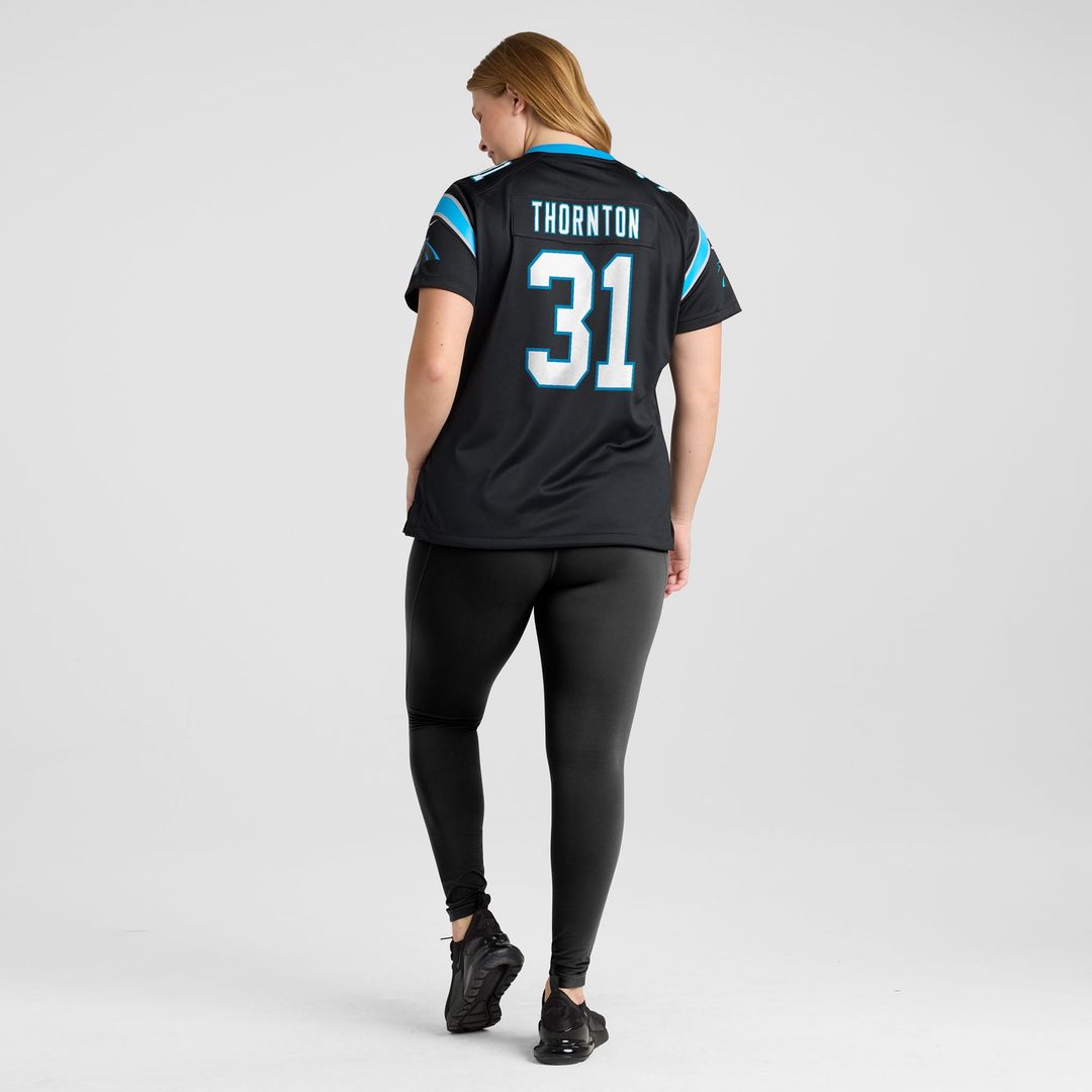 Corey Thornton Carolina Panthers Women's Team Game Jersey - Black