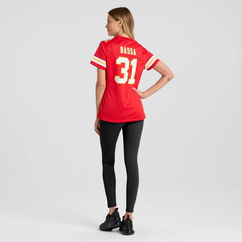 Jeffrey Bassa Kansas City Chiefs Women's Team Game Jersey - Red