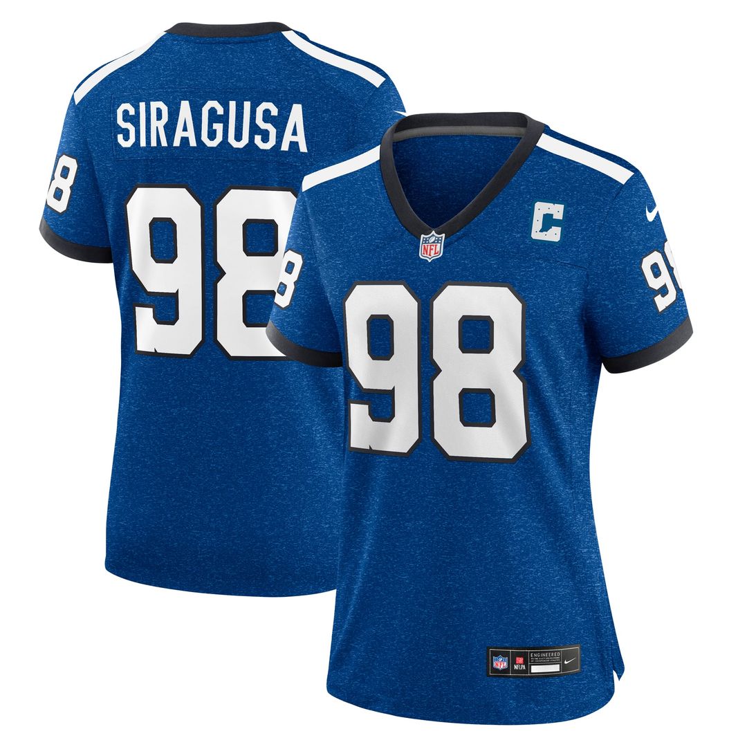 Tony Siragusa Indianapolis Colts Women's Game Retired Player Jersey - Royal