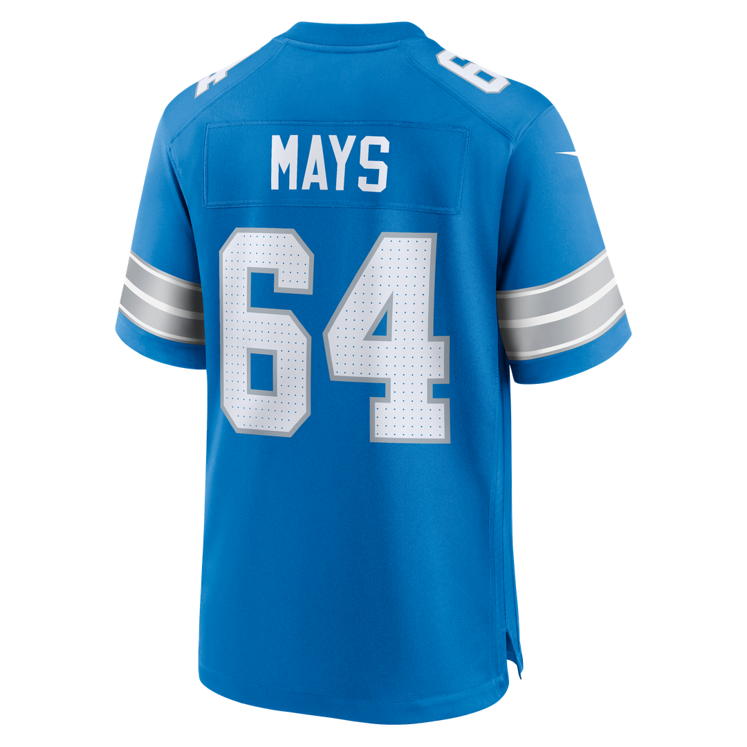 Cade Mays Detroit Lions Team Game Jersey - Blue