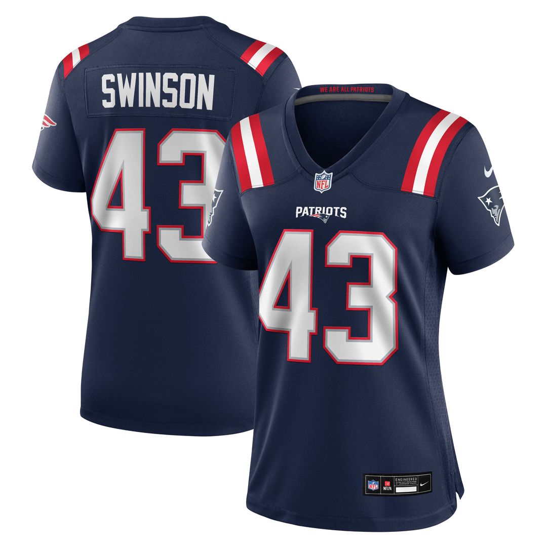 Bradyn Swinson New England Patriots Women's Team Game Jersey - Navy