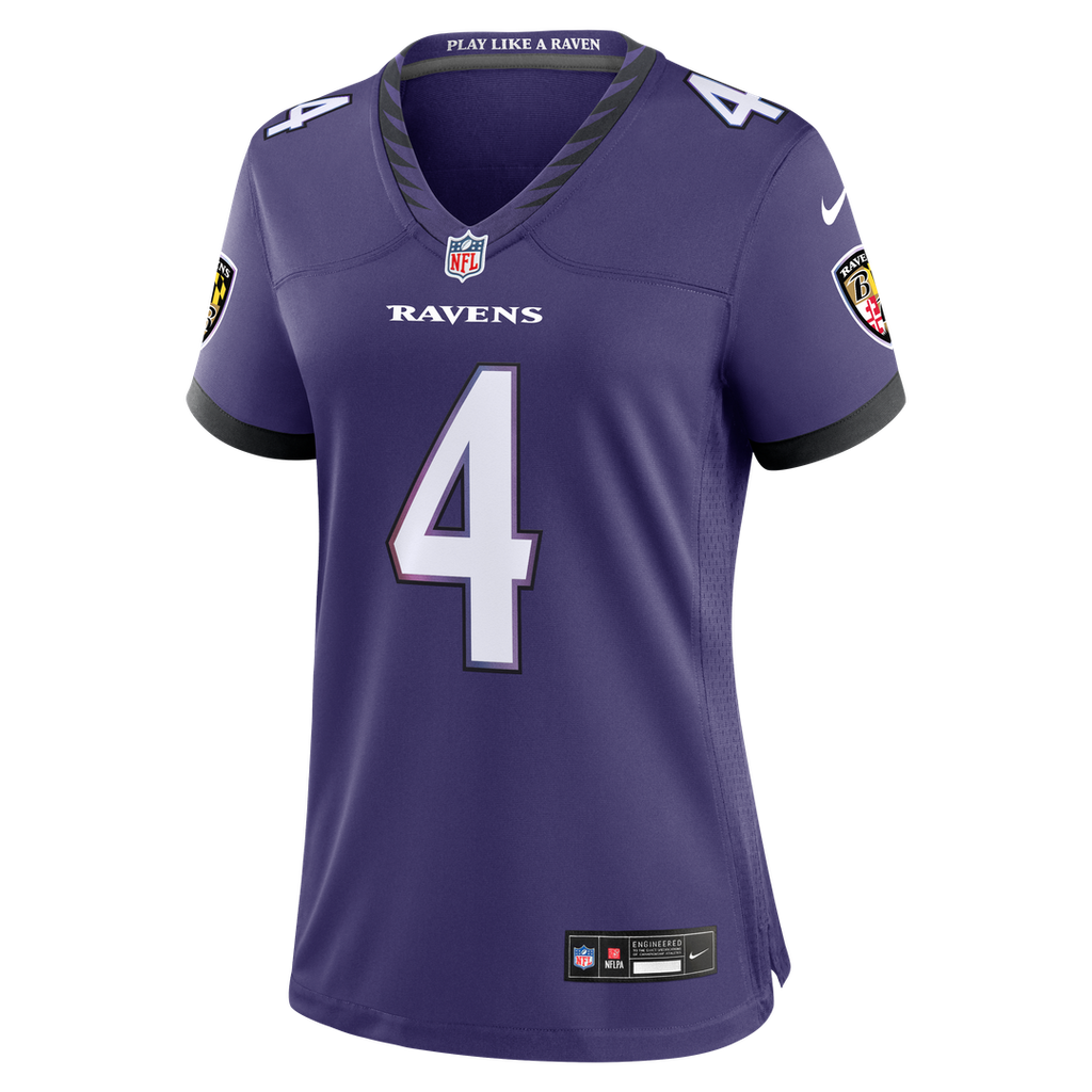 Zay Flowers Baltimore Ravens Women's Team Game Jersey - Purple