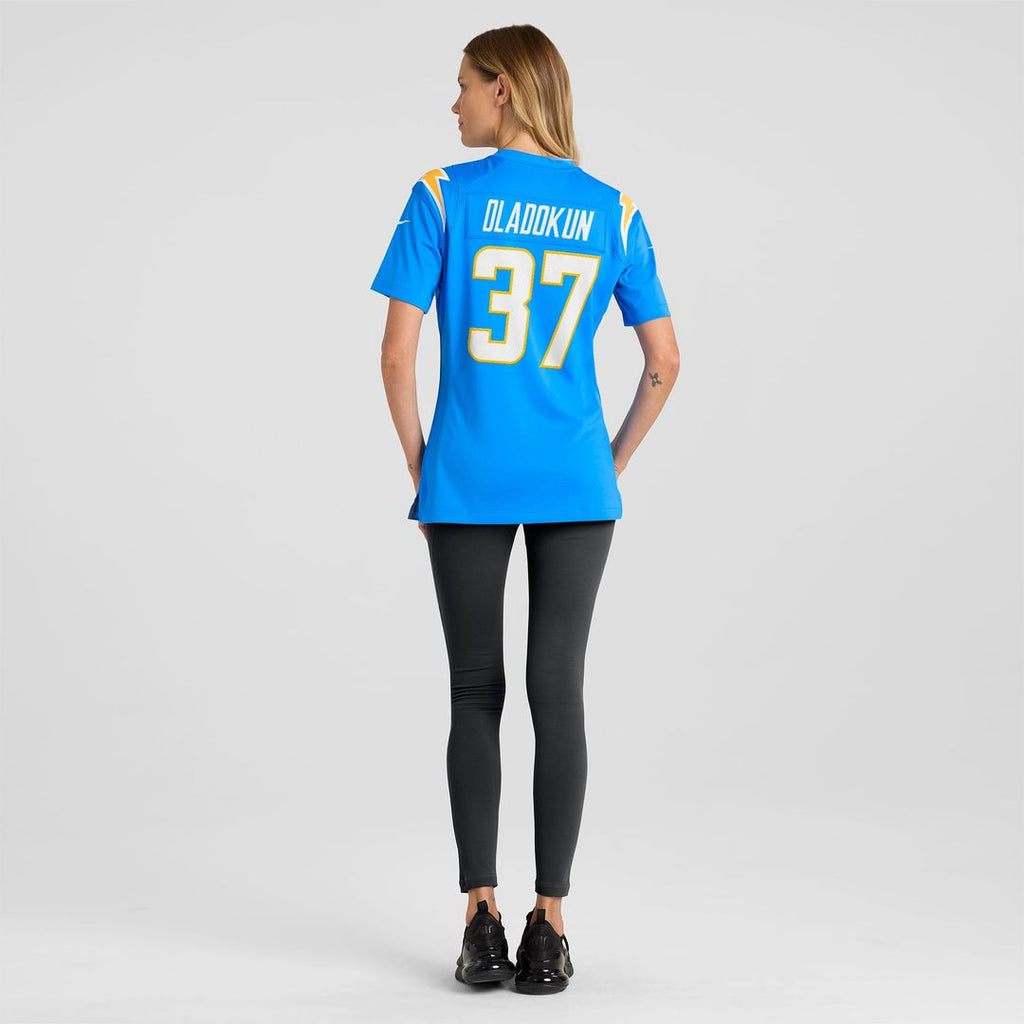 Jordan Oladokun Los Angeles Chargers Women's Team Game Jersey - Powder Blue