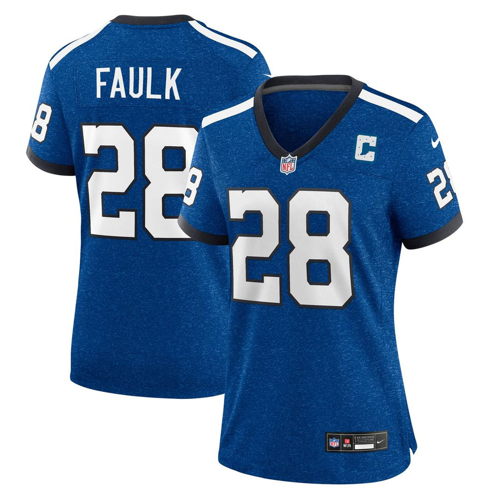 Marshall Faulk Indianapolis Colts Women's Indiana Nights Alternate Game Jersey - Royal
