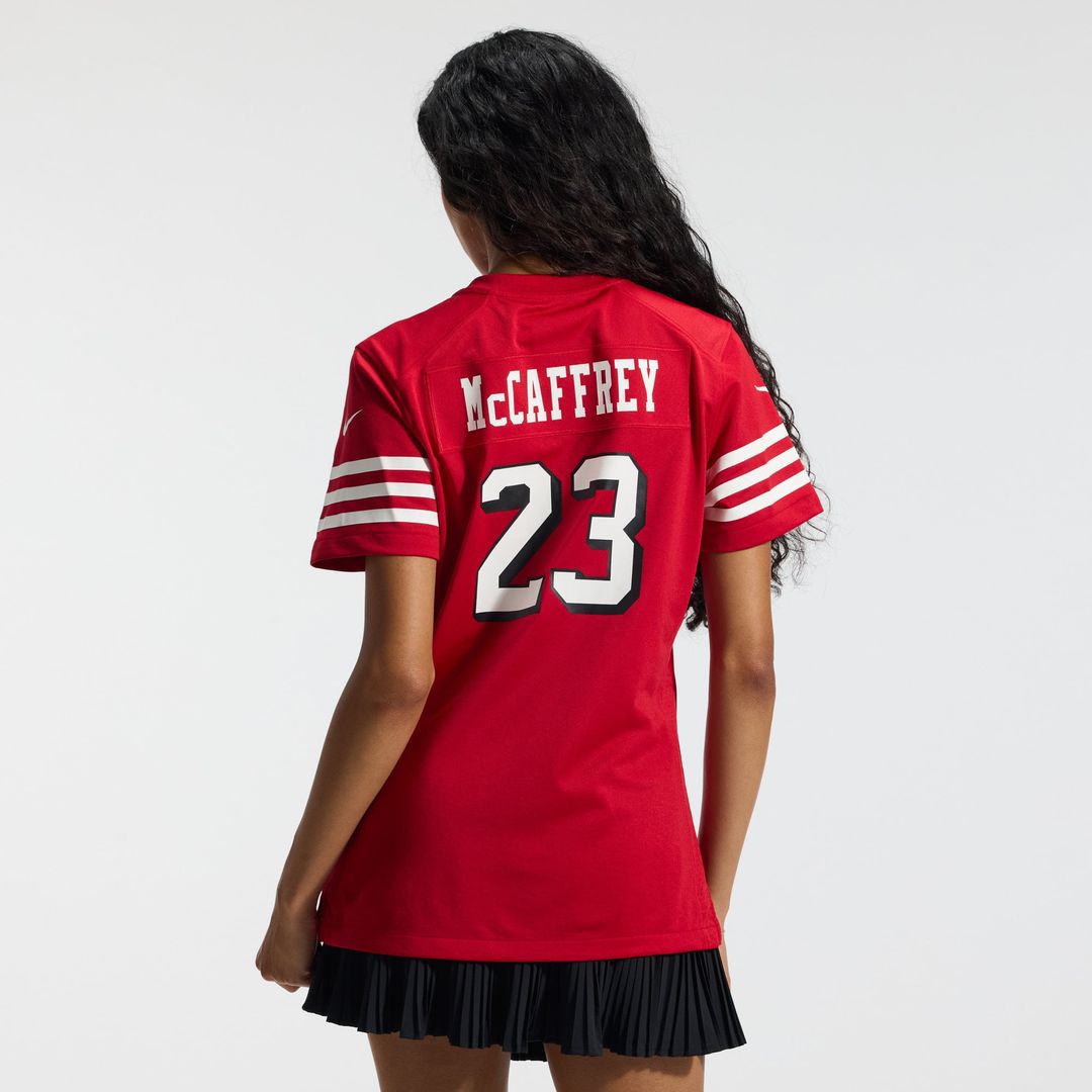 Christian McCaffrey San Francisco 49ers Women's Player Jersey - Scarlet