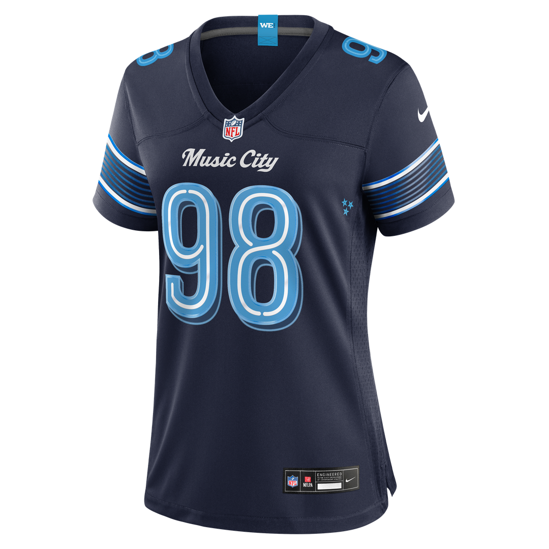 Jeffery Simmons Tennessee Titans Women's 2026 Rivalries Collection Game Jersey - Navy