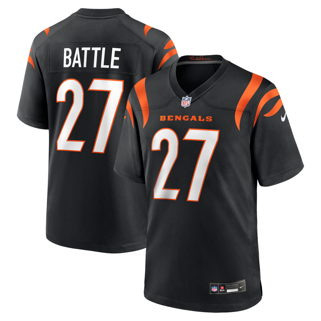 Jordan Battle Cincinnati Bengals Team Game Jersey - Black