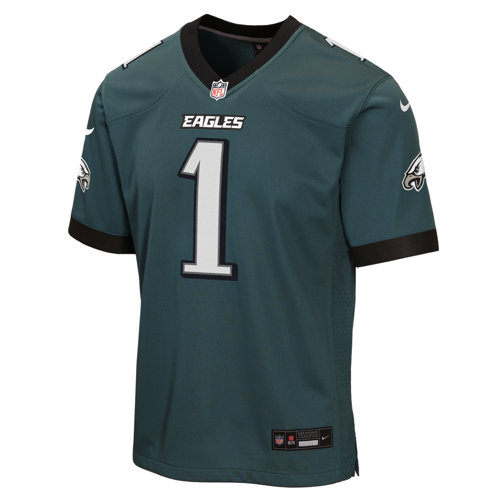 Jalen Hurts Philadelphia Eagles Youth Alternate Game Jersey - Black