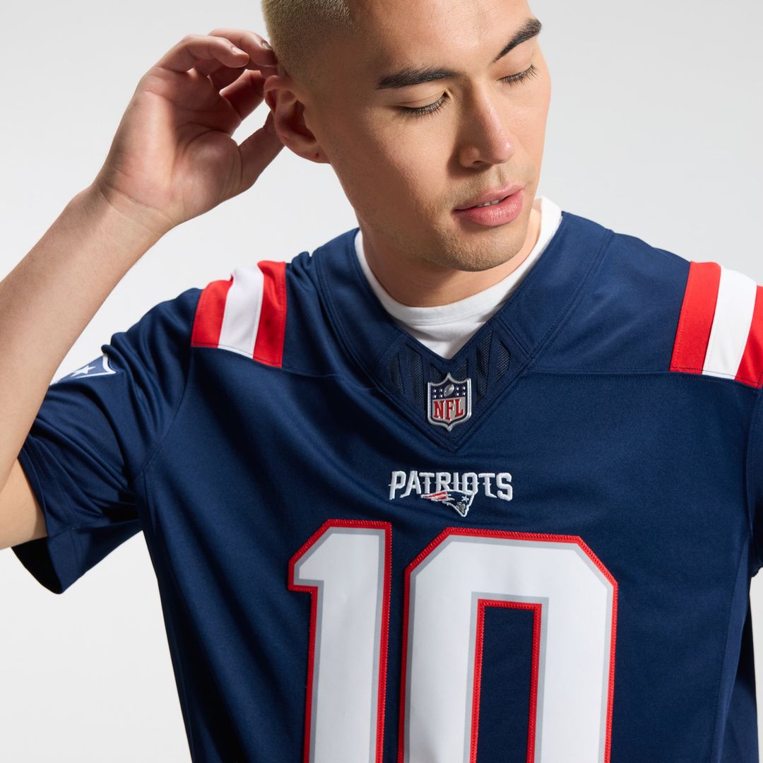 Drake Maye New England Patriots Team Vapor F.U.S.E. Stitched Limited Jersey - Navy