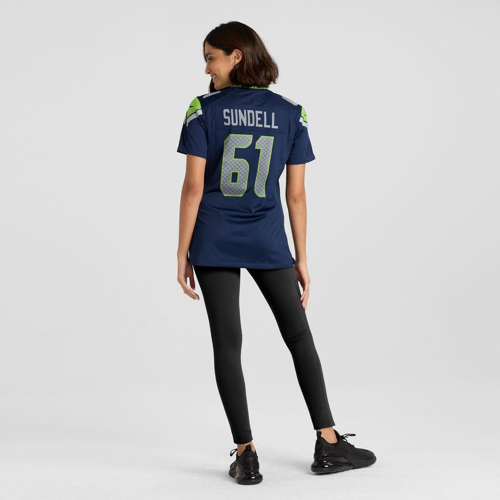 Jalen Sundell Seattle Seahawks Women's Team Game Jersey - College Navy