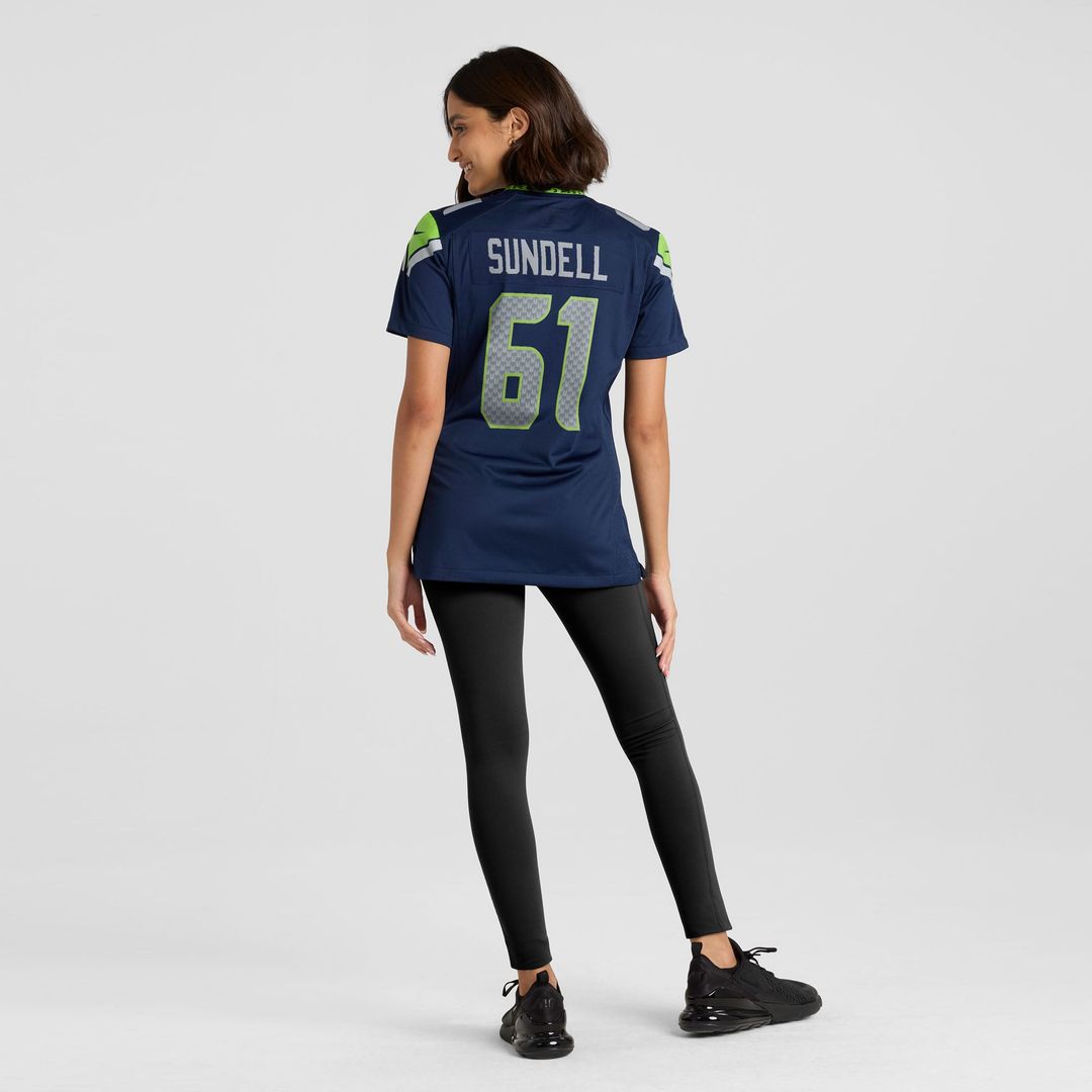 Jalen Sundell Seattle Seahawks Women's Team Game Jersey - College Navy