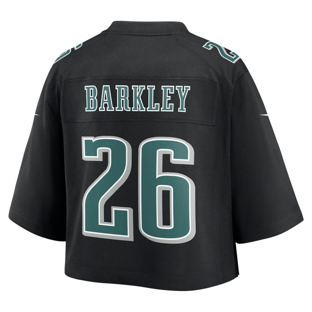 Saquon Barkley Philadelphia Eagles Women's Cropped Fashion Game Jersey - Black