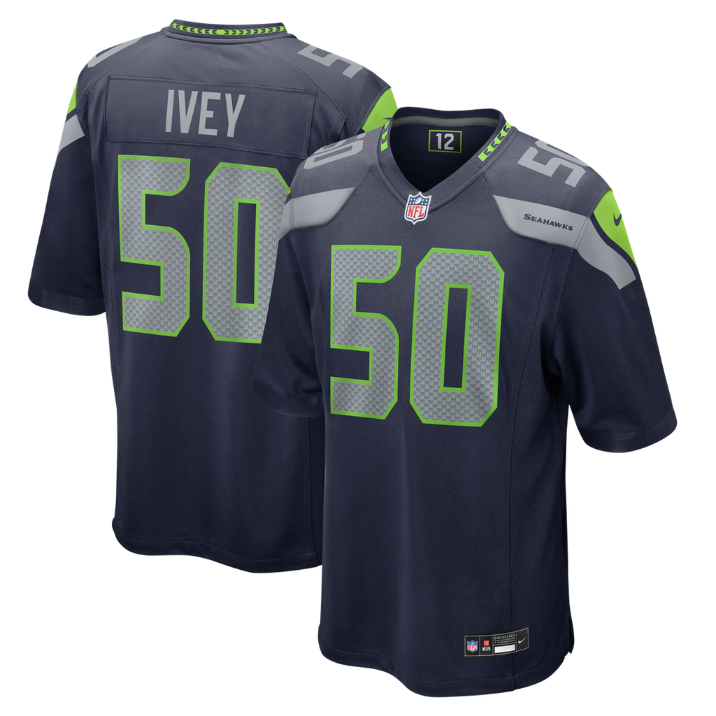 Jared Ivey Seattle Seahawks Team Game Jersey - College Navy