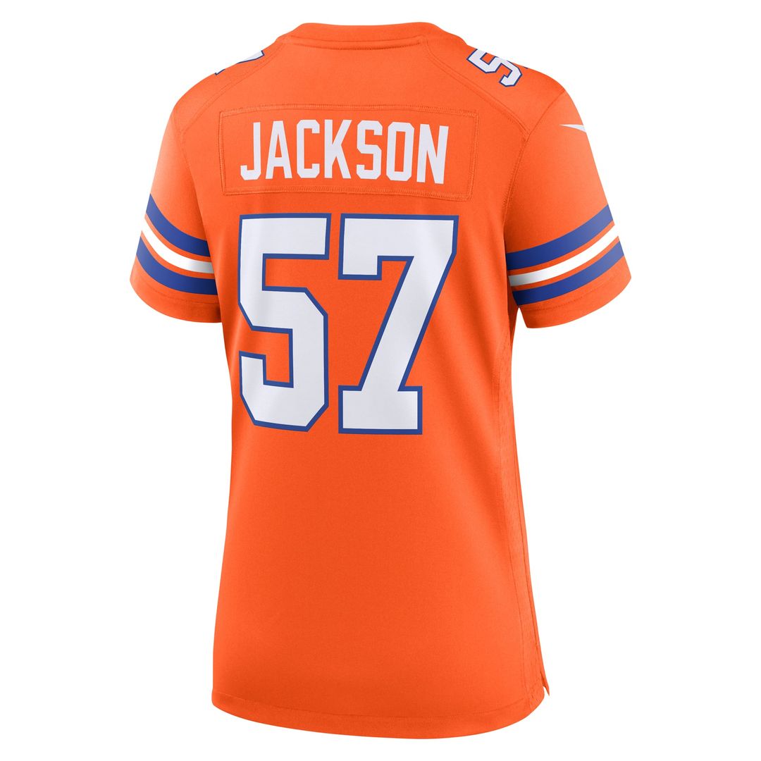 Tom Jackson Denver Broncos Women's Mile High Collection 1977 Throwback Retired Player Game Jersey - Orange