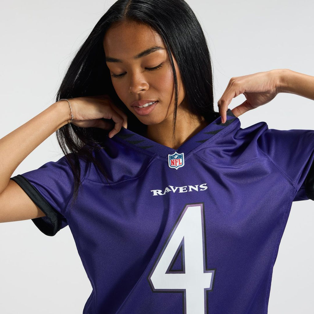 Zay Flowers Baltimore Ravens Women's Team Game Jersey - Purple
