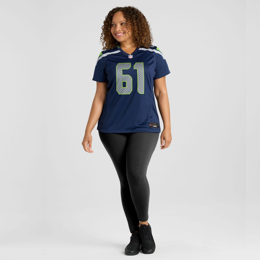 Jalen Sundell Seattle Seahawks Women's Team Game Jersey - College Navy
