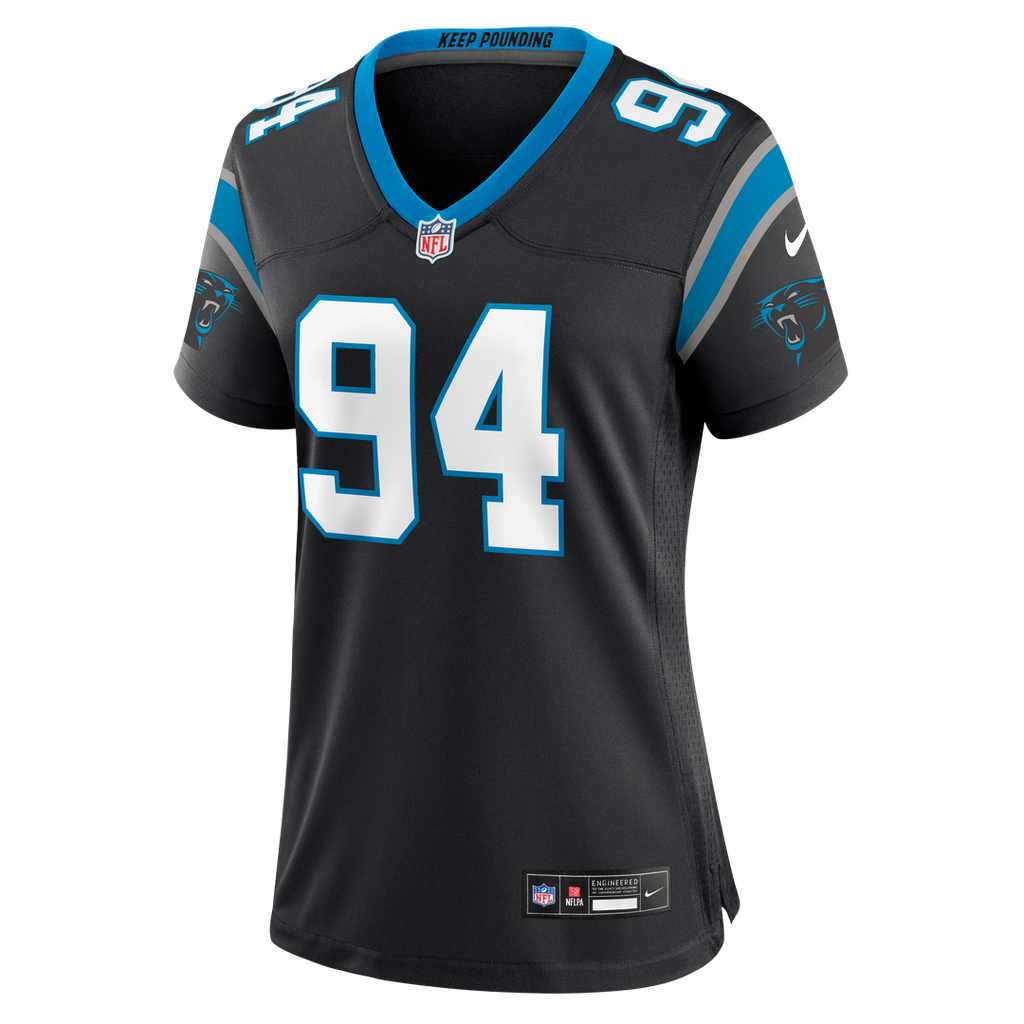 Aaron Hall Carolina Panthers Women's Team Game Jersey - Black