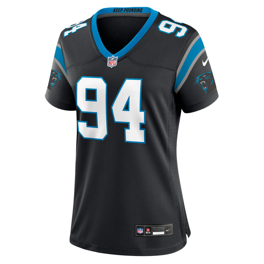 Aaron Hall Carolina Panthers Women's Team Game Jersey - Black