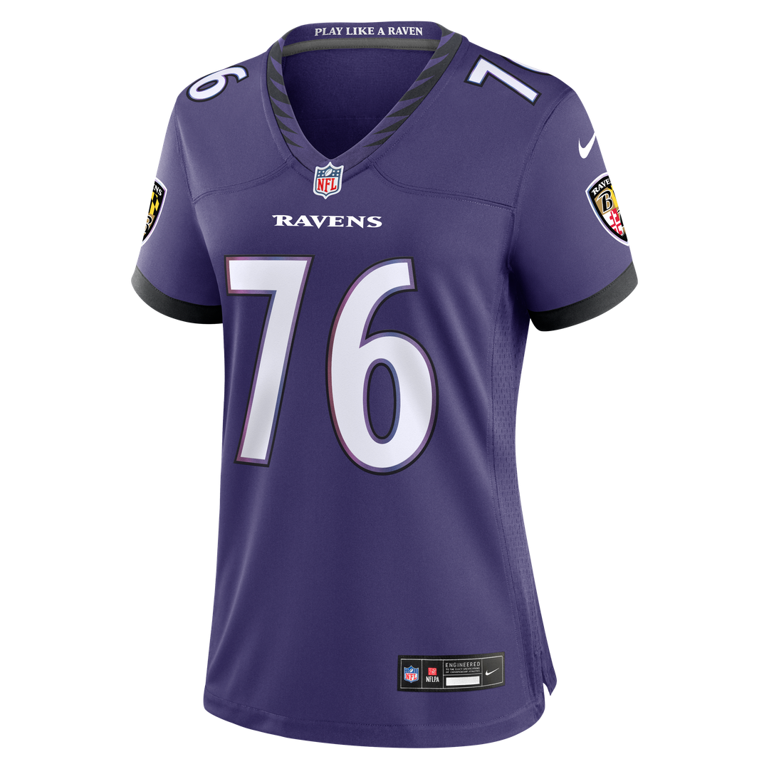 Carson Vinson Baltimore Ravens Women's Team Game Jersey - Purple