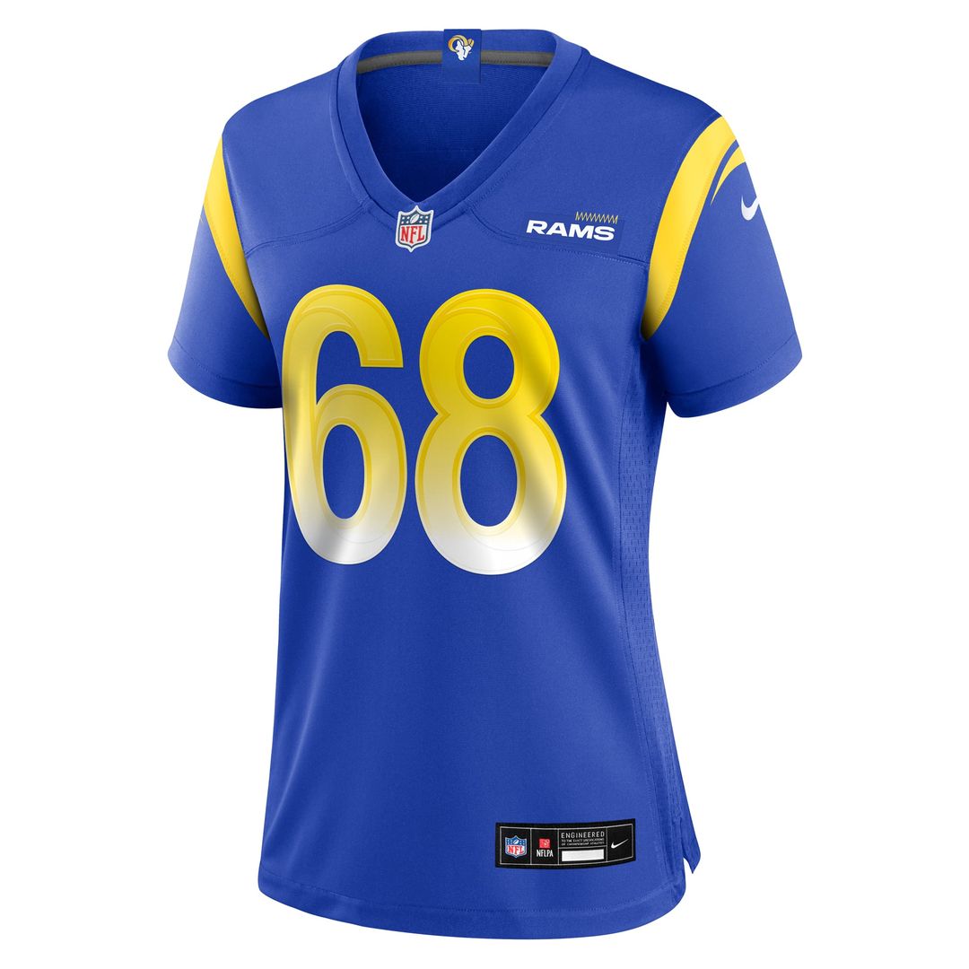 David Quessenberry Los Angeles Rams Women's Team Game Jersey - Royal