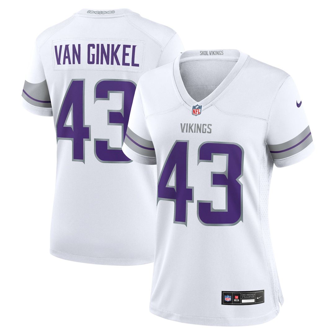 Andrew Van Ginkel Minnesota Vikings Women's Alternate Game Jersey - White