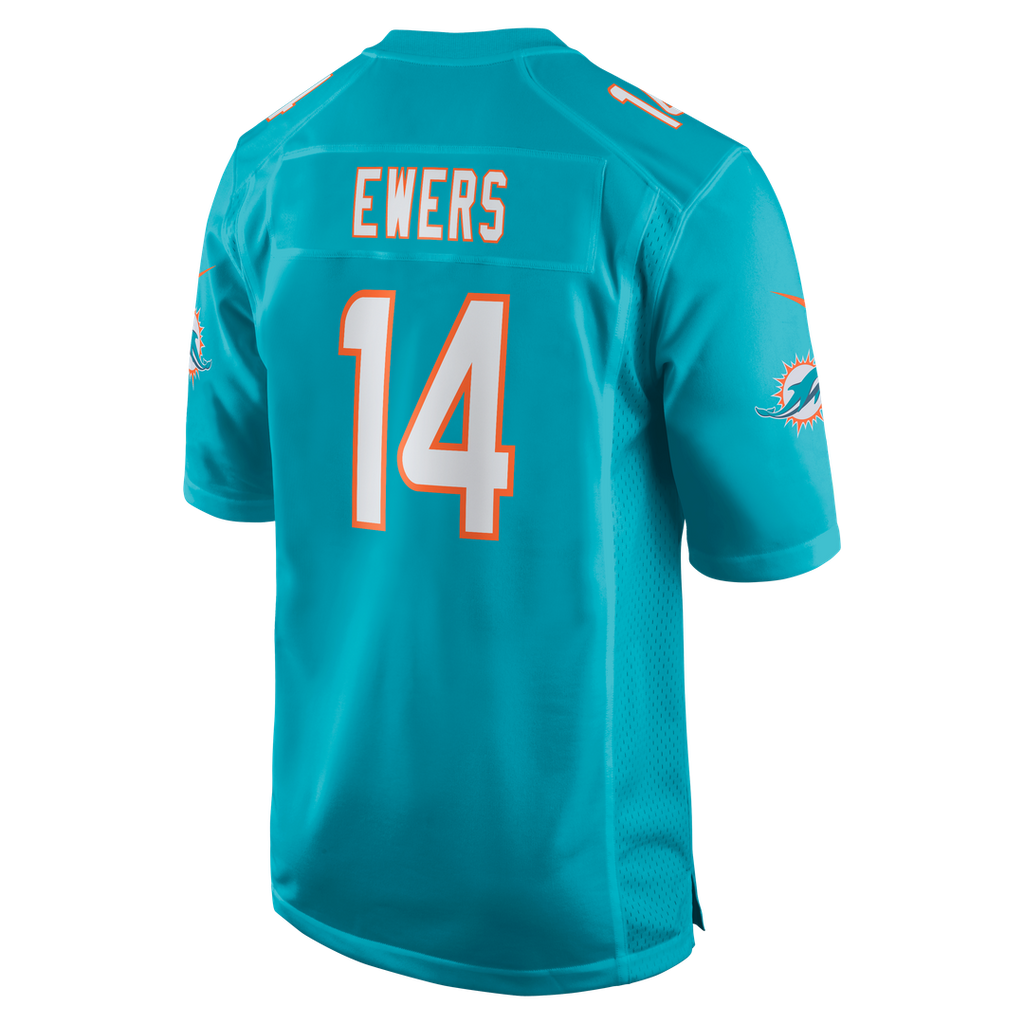 Quinn Ewers Miami Dolphins Team Game Jersey - Aqua
