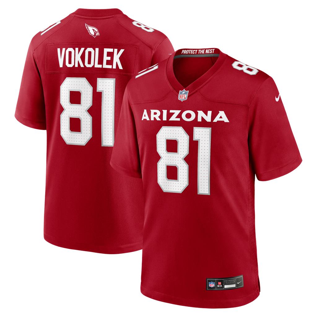 Travis Vokolek Arizona Cardinals Team Game Jersey - Cardinal