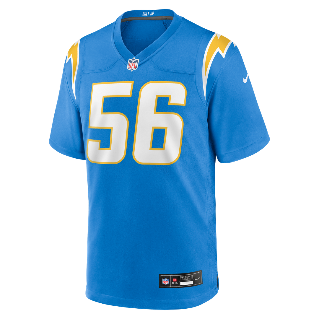 Shawne Merriman Los Angeles Chargers Game Retired Player Jersey - Powder Blue