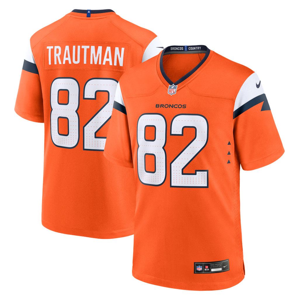 Adam Trautman Denver Broncos Team Game Jersey - Orange
