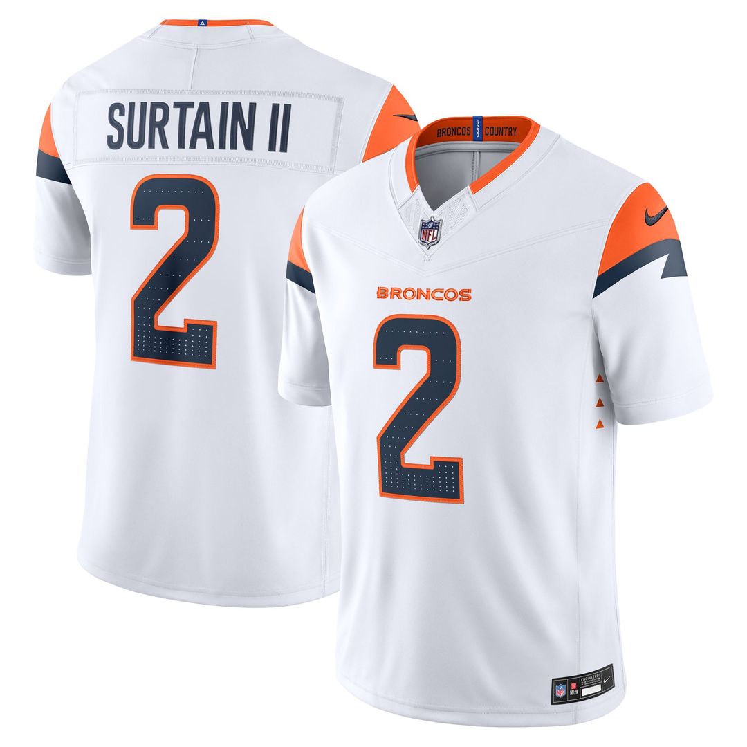 Patrick Surtain II Denver Broncos Alternate Vapor F.U.S.E. Stitched Limited Jersey - Navy